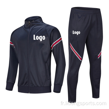 Costume sur piste de logo personnalisée combinaison de survêtement sportif pour hommes